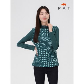 PAT 소매 배색 프린트 반짚업티셔츠 1I85402