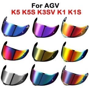 헬멧쉴드 호환 헬멧 렌즈 AGV K5 K5S K3SV K1 K1S 컴팩트 ST 오토바이 바이저 앞유리 쉴드 액세서리 안경 Casco, 10 Auoa Black