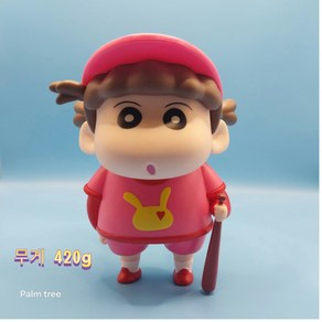 Palm tee 짱구 피규어 야구공 네네짱 유리 대형 인형 피규어 15CM/40CM, 핑크네네*짱15cm, 1개