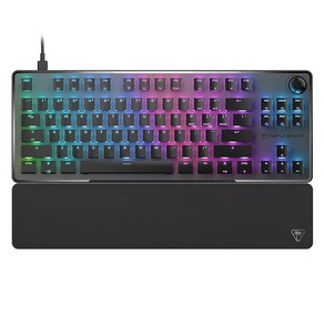 Tutle Beach Vulcan II TKL Po 마그네틱 기계식 RGB 게이밍 키보드 아날로그 홀 이펙트 스위치 조절가능 작동 빠른 트리거 교체 가능 키캡 텐키리스 디자인, Vulcan II Mini, 블랙