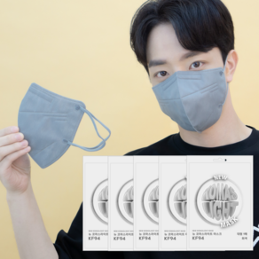 KF94 코마스라이트 새부리형 대형 100매 컬러마스크, 100개, 대형그레이, 1개입