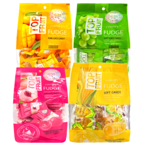 COOWY 탑젤리 탑프루트 4종 ( 망고320g + 복숭아320g + 청포도320g + 옥수수500g ), 4개, 320g