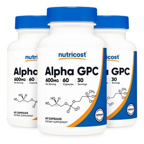 뉴트리코스트 알파 GPC 600mg, 3개, 60정, 60정