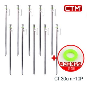 CTM 고강도 단조팩 텐트 타프 펙 CT 10P 세트, 02 CT-30cm+야광링 10P, 1개