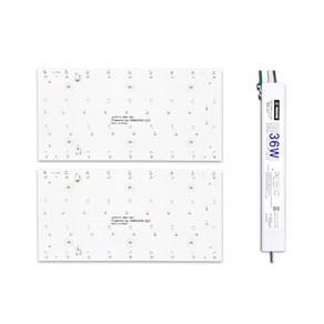 케빈라이팅 국산 삼성칩 조명 거실등 리폼 LED 모듈 미니방등 36W 300x150mm(2장)