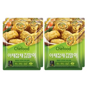 [롯데푸드] Chefood 김말이_야채잡채 400gx4팩, 4개, 400g