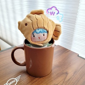 지오몽 10cm 인형옷 붕어빵 김밥 트리 모자 무속성 의상 아이돌인형 옷, 1개