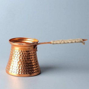 골동품 구리 터키 커피 포트 내구성 차 우유 녹는 주전자 사무실 홈바 주방 야외 캠핑용, 1개, 1. 300ml