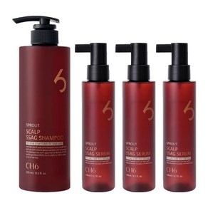 CH6 스칼프 싹 샴푸 520ml + 세럼 레드에디션 140ml x 3, 1개