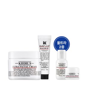 [키엘] NEW 울트라 훼이셜 크림 4.0세대 50ml & 립 15ml 2종 세트 (+울트라 2종 증정), 크랜베리, 선물포장 무, 1개