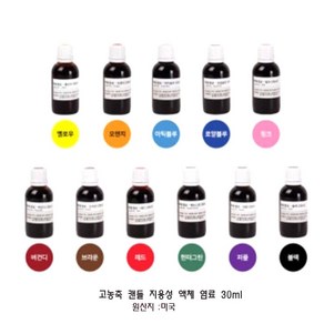 [캔들 색소] 고농축 지용성 액체 염료 30ml 11종, 로얄블부-30ml, 1개