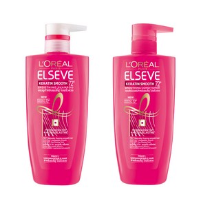 로레알파리 2종 케라틴 스무드 샴푸 410ml+컨디셔너 410ml, 1세트