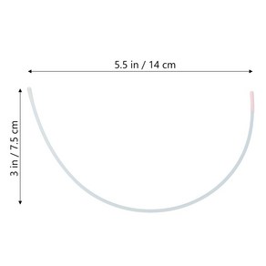 10 링 쌍 교체용 언더와이어 지지대 스틸 와이어 금속 브래지어, 14.00X7.50X0.20CM, 1개