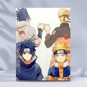 NARUTO_나루토 애니메이션 유화 만화 아크릴 DIY 아트 취미 명화그리기 장식, 30x40cm 유화세트 (외부 프레임 x), 나루토x사스케 B, 1개