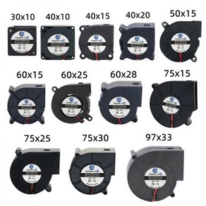 냉각 팬 30MM 40MM 50MM 60MM 75MM 97MM 브러시리스 모터 케이스 팬 송풍기 가습기 인덕션 쿠커 DC5V 12V 24V, 01 4010, 01 5V, 01 없음 RGB