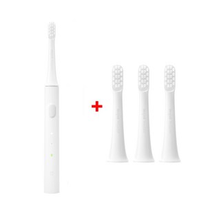 샤오미 미지아 T100 음파 전동칫솔+칫솔모 3개, T100 화이트, 1개