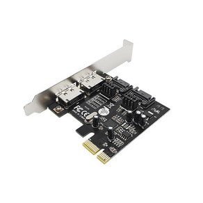 LANSTAR LS-PCIE-2SATA SATA3 eSATA PCIe 카드 확장카드-데스크탑용, 선택없음, 1개