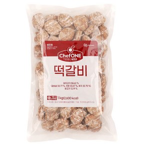 청정원 쉐프원숯불떡갈비1kg청정원, 1개, 1kg