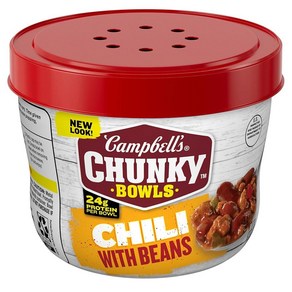 Campbell's Chunky Soup 칠리 맥 462.1g16.2온스 캔 8개 케이스 170648, Chili with Beans_15.2 Ounce (P