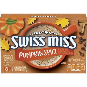 Swiss Miss Pumpkin Spice 맛 핫 코코아 믹스 8개입