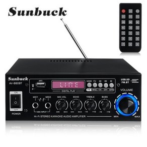 50 오디오 SUNBUCK 20 홈 채널 220V 지원 DC 앰프 AV 마이크 블루투스 110V 12V USB 앰프 2 시어터 FM SD 파워 EQ, CHINA_Black 660BT  US Plug, 3) Black 660BT - US Plug