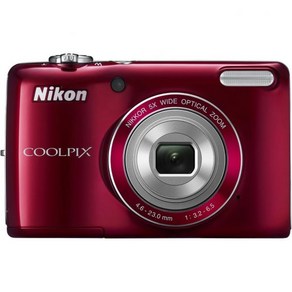 Nikon COOLPIX L26 16.1MP 디지털카메라 5배줌 NIKKOR 유리렌즈 3인치 LCD 레드 OLD MODEL