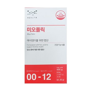 [모비타] 미오폴릭 30포 30일분 MOVITA MYO FOLIC 엽산, 1개, 61.35g