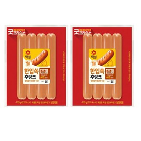 CJ 백설 한입쏙 후랑크 켄터키 소시지 115g x2개, 2개, 180g