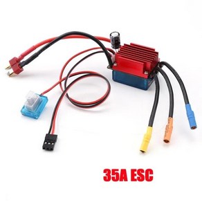 Rc 25A/35A ESC 브러시리스 2S 방수 방진 전자 속도 컨트롤러 1/16 1/18 RC 자동차 용 프로그램 카드 포함, 3.Only 35A ESC, 1개