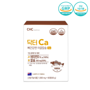 CHC 닥터Ca 어골칼슘 1 000mg, 1박스, 60정