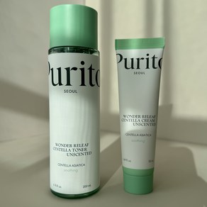 Puito WONDER RELEAF CENTELLA UNSCENTED TONER 200ml + Ceam 50ml, 1개