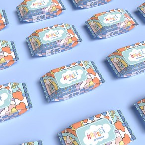 해피아이 휴대용 물티슈, 20개, 20매, 50g