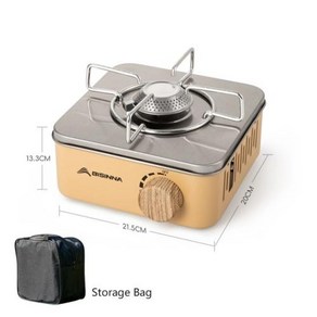 BISINNA 캠핑 가스 스토브 높은 화력 휴대용 카세트 화로 야외 화구 피크닉 캠프 2800W, 1개, 3) Khaki