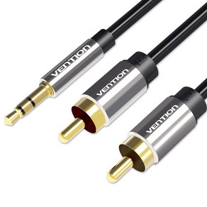 벤션 무산소 3.5mm 스테레오 to 2 RCA 오디오 케이블, 2m, 옵션선택