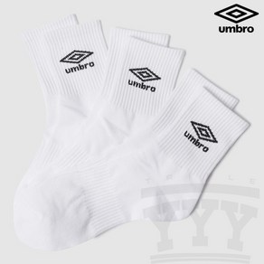 엄브로 에센셜 3PACK 미드삭스 UO123CSC12 WHT