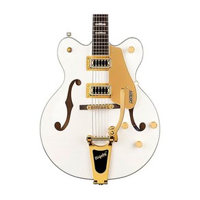 Getsch Guitas G5422TG Electomatic Classic Hollowbody DoubleCut With Bigsby and Gold Hadwae Electic Guita Snow Cest White, One Size, One Colo, 1개