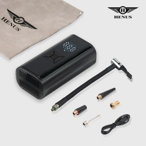 헤이즈 무선 공기압 주입기 무선 올인원 세트 에어펌프 6000mAh, 블랙, 1개