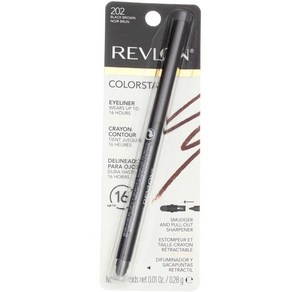 Revlon ColoStay Eyeline Pencil Black Bown 202 .01 oz 레브론 컬러스테이 아이라이너 펜슬 블랙 브라운 202 .01온스, Black Bown (202), 1개