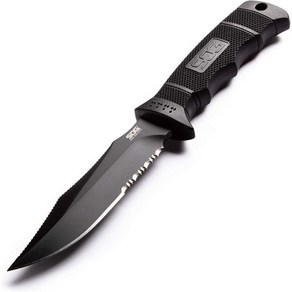 SOG Seal Pup 엘리트 전술 고정 블레이드 칼집이 있는 생존 및 사냥 나이프 4.75인치 전투 블레이드E37TK, 1개