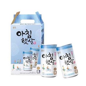 웅진 아침을 먹자 아침햇살 180ml x 15캔 쌀음료 건강음료 미니캔 업소용 가정용 사무실 당구장 노래방 식자재, 15개