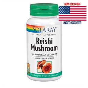 Solaay 레이시 머쉬룸 600mg 100정 솔라레이 Reishi Mushoom 미국 직구 사은품 추가증정, 1개