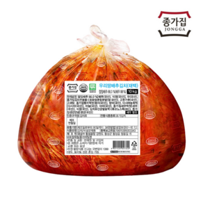 종가 우리땅 배추김치 태백, 10kg, 1개