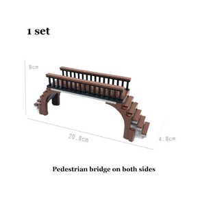 기차역 다리 브릭 표지판 신호등 모델 모형 도시 기차 트랙, 24.pedestian bid.., 1개