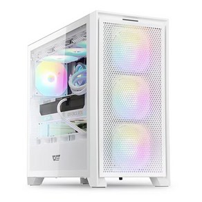 다크플래쉬 darkFlash DRX90 MESH RGB 강화유리 컴퓨터 PC 케이스 (화이트)