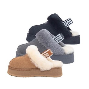 오즈랜드 UGG 샌들 4cm 키높이 밴딩 코케트 어그 슬리퍼 통굽 퍼 호주 겨울