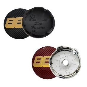 BBS 자동차 스타일링 액세서리용 휠 센터 캡 로고 림 커버 데칼 체크 블랙 레드 실버 골드 56mm 60mm 4개, [13] 60mm Black Base 4