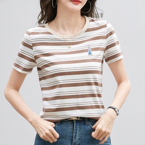 레일라 레프 스트라이프 반팔티 S25SMT032504