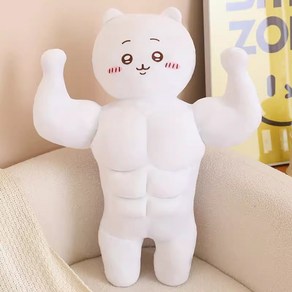 먼작귀 치이카와 근육 대형 인형 베개 쿠션 하치와레 우사기 선물 굿즈, 1개, 50cm