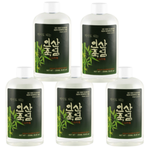 인산죽염 먹어도 되는 가글용 죽염 소금 죽염수 250ml, 5개