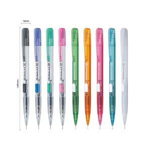 Pentel Techniclick 펜텔 테크니클릭 0.5mm 지우개 있는 투명샤프 PD105 [12개입], 0.5mm 화이트 12개입 (PD105C)